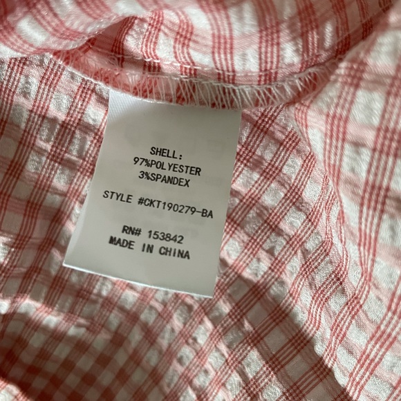 Code x mode gingham puff sleeve blouse - Picture 4 of 6